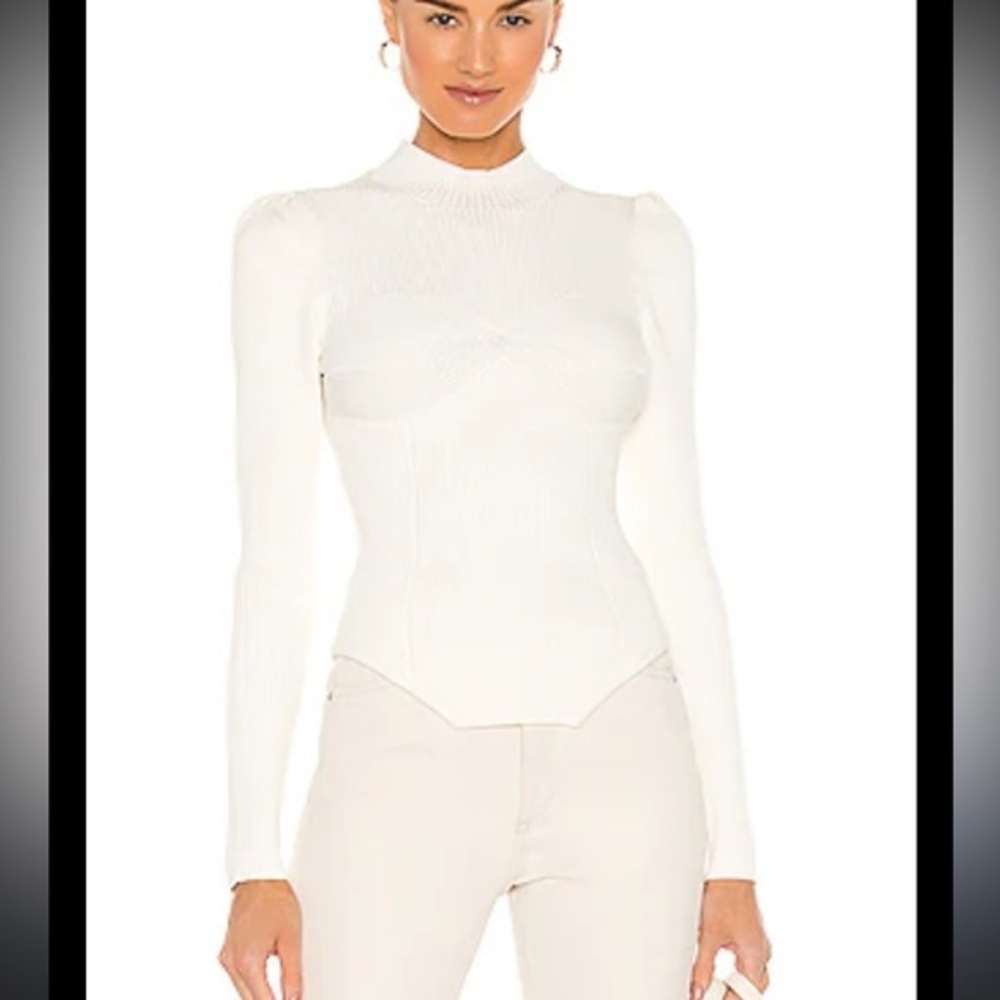 Fleur Du Mal  -Corset Sweater in Ivory medium 
FLEUR DU MAL rare piece